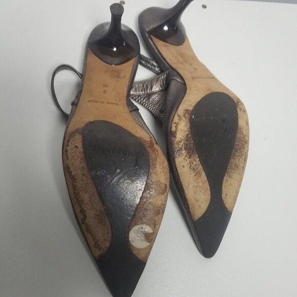 Donale Pliner Women's Brown/Bronze Courture Slingback Kitten Heel Shoes Sz 8M - Picture 6 of 15